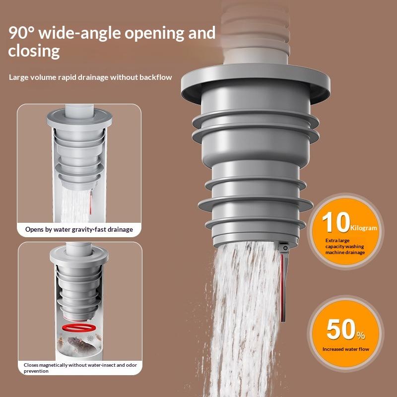 Drain Pipe Clip - & Badkamer Rioolafdichtingsring Anti-geur Lekvrije Aanrecht