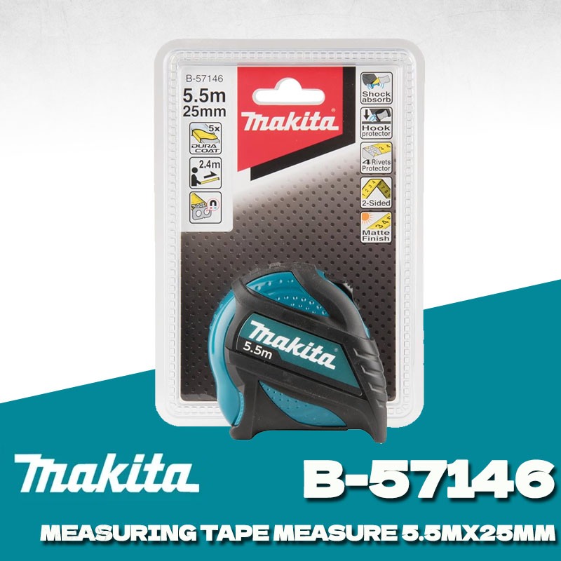 Stanley Tape 25Ft - Makita B-57146 meetlint 5,5 m x
