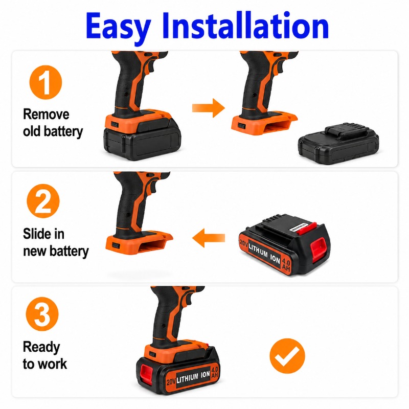 20V 6.0Ah Batterij voor Black& - Black+Decker Tool Cordless recensie en prijs